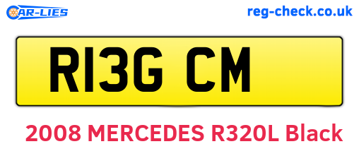 R13GCM are the vehicle registration plates.