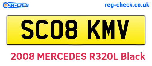 SC08KMV are the vehicle registration plates.