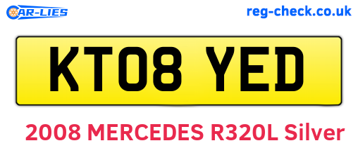 KT08YED are the vehicle registration plates.