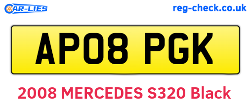 AP08PGK are the vehicle registration plates.