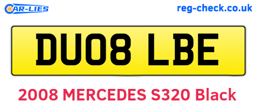 DU08LBE are the vehicle registration plates.