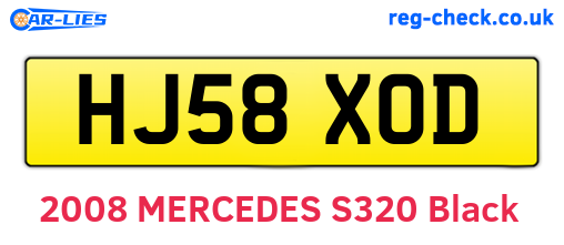 HJ58XOD are the vehicle registration plates.