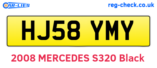 HJ58YMY are the vehicle registration plates.