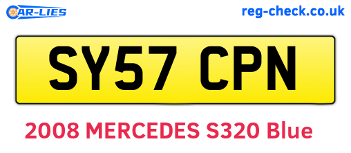 SY57CPN are the vehicle registration plates.