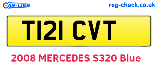 T121CVT are the vehicle registration plates.