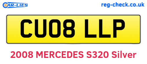 CU08LLP are the vehicle registration plates.