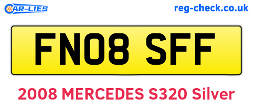 FN08SFF are the vehicle registration plates.