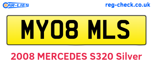 MY08MLS are the vehicle registration plates.