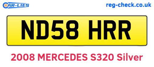 ND58HRR are the vehicle registration plates.