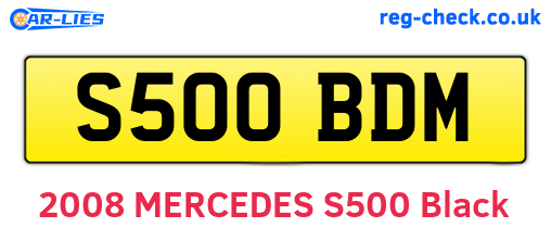 S500BDM are the vehicle registration plates.