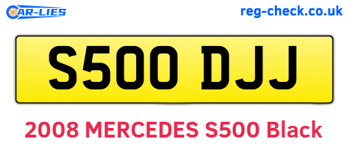 S500DJJ are the vehicle registration plates.