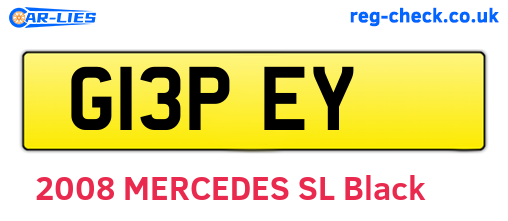 G13PEY are the vehicle registration plates.
