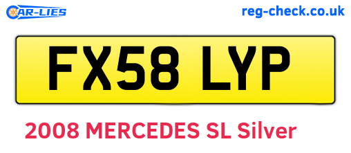 FX58LYP are the vehicle registration plates.