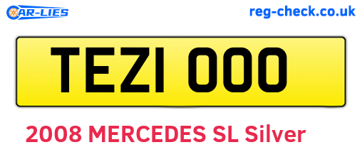 TEZ1000 are the vehicle registration plates.