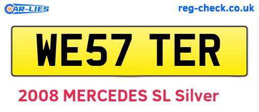 WE57TER are the vehicle registration plates.