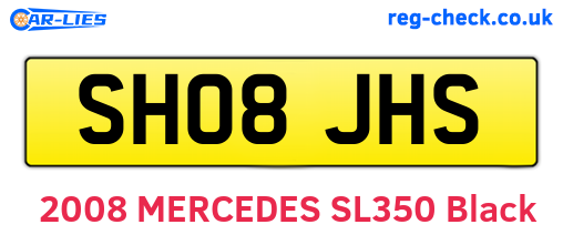SH08JHS are the vehicle registration plates.