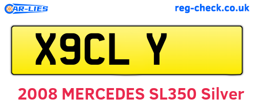 X9CLY are the vehicle registration plates.