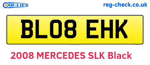 BL08EHK are the vehicle registration plates.