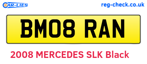 BM08RAN are the vehicle registration plates.