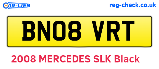 BN08VRT are the vehicle registration plates.