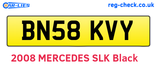 BN58KVY are the vehicle registration plates.