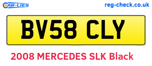 BV58CLY are the vehicle registration plates.
