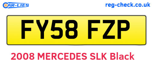 FY58FZP are the vehicle registration plates.