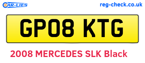 GP08KTG are the vehicle registration plates.