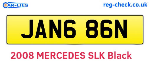 JAN686N are the vehicle registration plates.