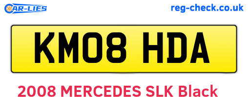 KM08HDA are the vehicle registration plates.