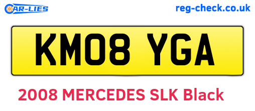 KM08YGA are the vehicle registration plates.