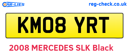 KM08YRT are the vehicle registration plates.
