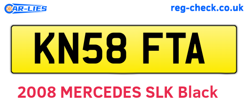 KN58FTA are the vehicle registration plates.