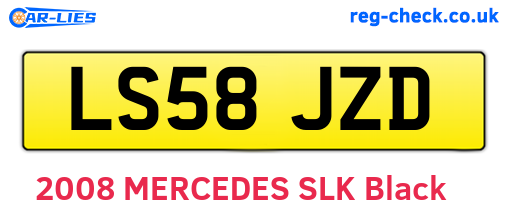 LS58JZD are the vehicle registration plates.