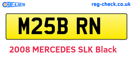 M25BRN are the vehicle registration plates.