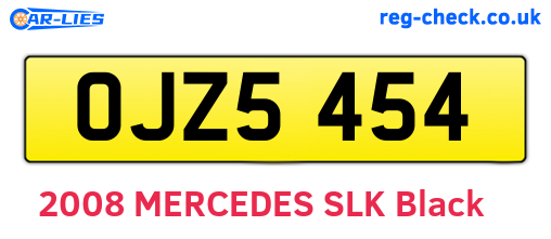 OJZ5454 are the vehicle registration plates.