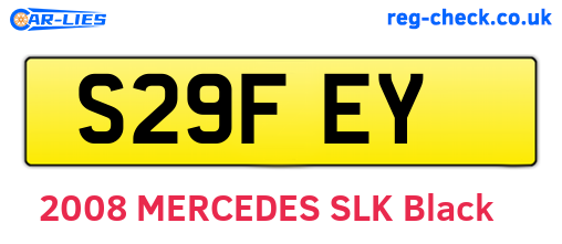 S29FEY are the vehicle registration plates.