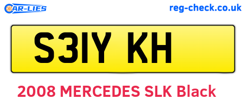 S31YKH are the vehicle registration plates.