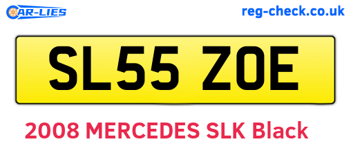 SL55ZOE are the vehicle registration plates.