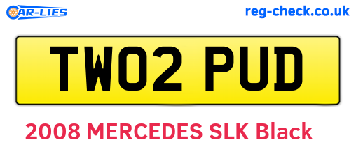 TW02PUD are the vehicle registration plates.
