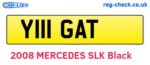 Y111GAT are the vehicle registration plates.