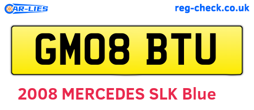 GM08BTU are the vehicle registration plates.
