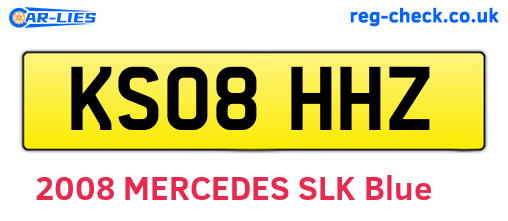 KS08HHZ are the vehicle registration plates.