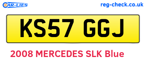 KS57GGJ are the vehicle registration plates.