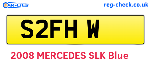 S2FHW are the vehicle registration plates.