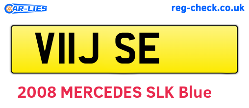 V11JSE are the vehicle registration plates.