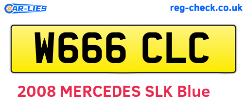 W666CLC are the vehicle registration plates.