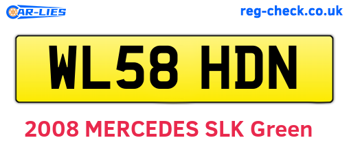 WL58HDN are the vehicle registration plates.