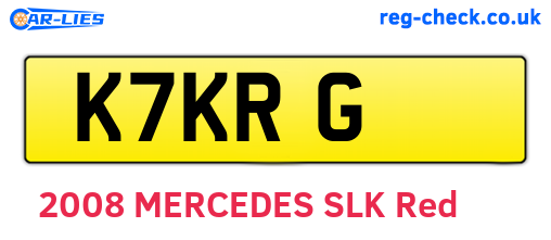 K7KRG are the vehicle registration plates.