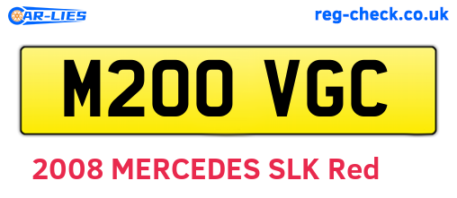 M200VGC are the vehicle registration plates.